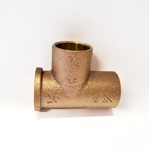 Boshart Heel Tee Cast Bronze 3/4 in. x 1/2 in. No Lead