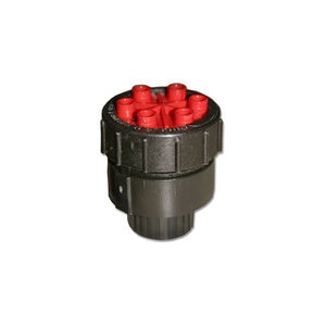 Bowsmith 6 Outlet Emitter 2.0 GPH Red Cap 1/2 in. Fipt Inlet