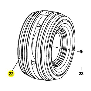 Power Distributors Grassmaster Tire/Wheel 24 in. x 12 in. - 12 in.
