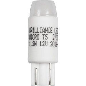 Brilliance Micro Series T5 Wedge Lamp 1.2W 2700K Warm White LED - 35,000 Hour Lifespan, Dimmable, 95 Lumens, 12V Input Voltage