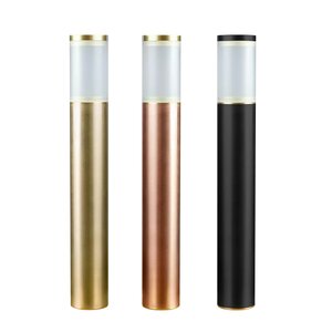 Olympic Bollard 16 in. Frosted Acrylic & Brass + Black Cerakote® w/MR16 Socket NL
