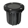 Brilliance MR16 Flat Top Well Light with MR16 Socket (No Lamp) - Black Finish, Composite Construction, Ground Mount, 4-8/9 in. x 4-2/7 in.