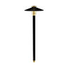 Brilliance Sequoia Path Light Black Brass Finish G4 Socket No Lamp w/ 7 in. Reflector Top & Fixed 18 in. Stem