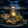 Brilliance Angler MiniBeam 200 Lumen 2700K 3W 36 Degree Brass assembled with 90/200 Brass Shield SS Stake and Weighted Brass Base