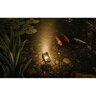 Brilliance Angler MiniBeam 200 Lumen 2700K 3W 36 Degree Brass assembled with 90/200 Brass Shield SS Stake and Weighted Brass Base
