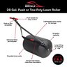 Push or Tow 28 Gallon Poly Lawn Roller with Easy-Turn Plug, 18 in. x 24 in.
