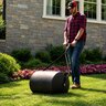 Push or Tow 28 Gallon Poly Lawn Roller with Easy-Turn Plug, 18 in. x 24 in.