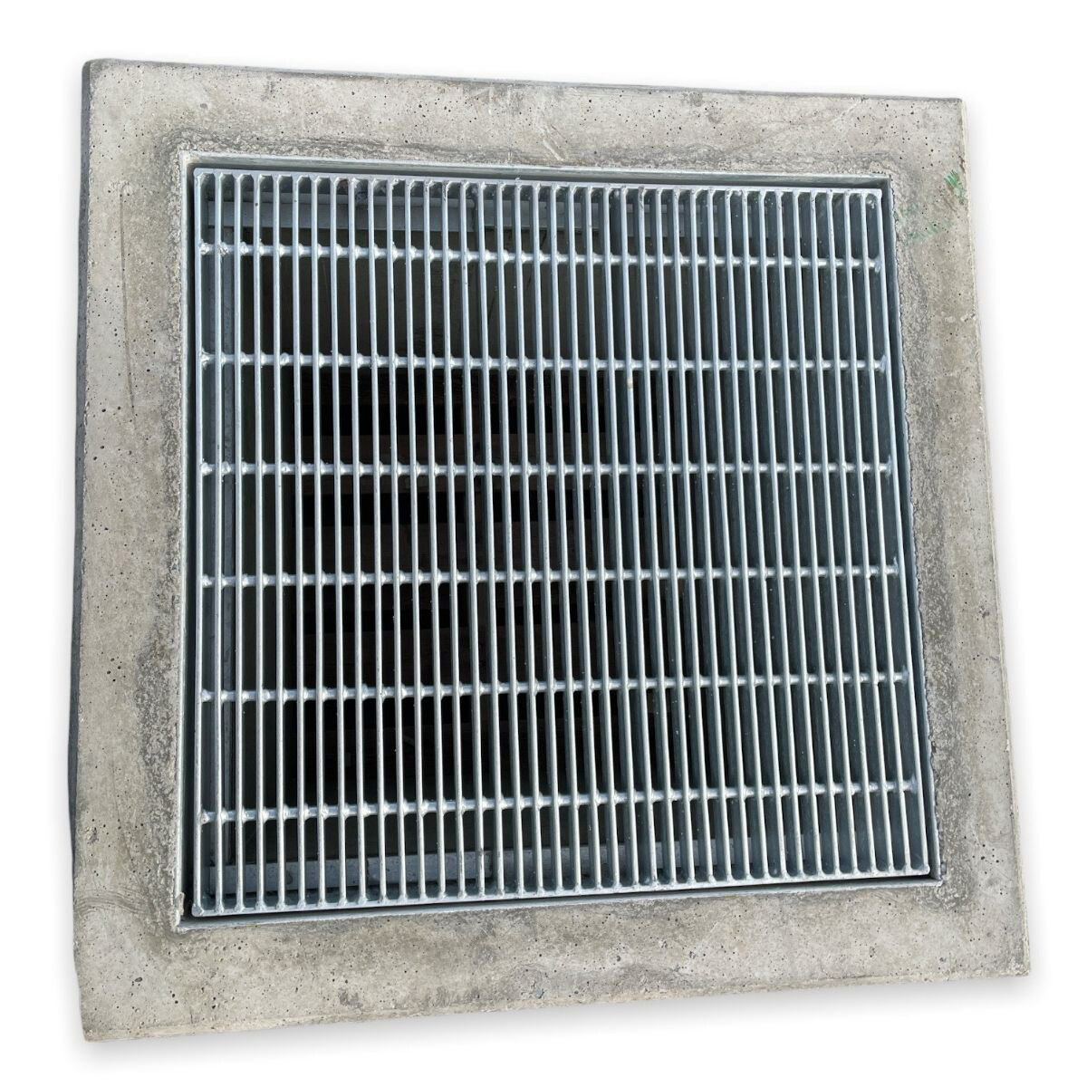 Brooks Concrete Catch Basin w/ Frame & Knock Out 18 in. x 18 in. x 18 ...