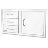 Bull Outdoor 30 in. Stainless Steel Door & 3 Drawer Combo w/ Reveal