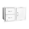 Bull Outdoor 30 in. Stainless Steel Single Stoarage Door & 2 Drawer Combo w/ Reveal
