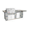 BBQ Outdoor Kitchen w/ Faux Rock and Brahma Grill Head