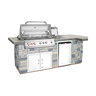 BBQ Outdoor Kitchen w/ Faux Rock and Brahma Grill Head