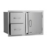 30 in. Door/Drawer Combo, Stainless Steel