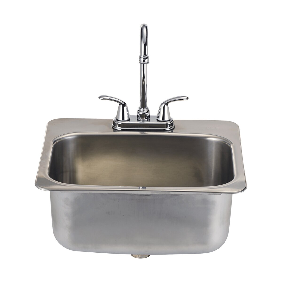 Bull Large Stainless Steel Sink w/ Faucet 19.25 in. x 17 in. x 8 in ...