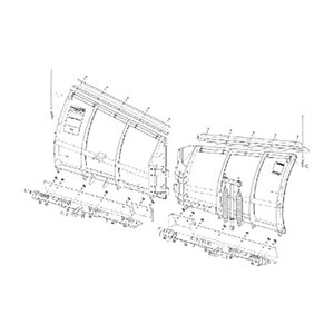 Buyers Products SnowDogg Deflector Poly Driver Side For VX95  56 in. x 11 in. x 8 in.
