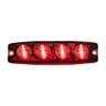 Buyers Products LED Rectangular 4 Strobe Red 1.18 in. x 4.38 in.
