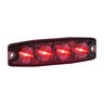Buyers Products LED Rectangular 4 Strobe Red 1.18 in. x 4.38 in.