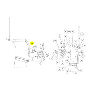 Buyers Products SnowDogg Frame Weldment Passenger Side EX 