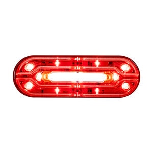 Buyers Products 6 Inch Oval Stop/Turn/Tail + Backup Combination Light with Light Stripe LED Tubes