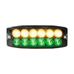 Buyers Products Amber-Green Dual Row Ultra Thin 5 in. LED Strobe Light