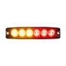 Buyers Products Amber/Red LED Strobe Light Ultra Thin 5 In. 