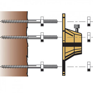 CAST Lighting Stainless Steel Tree Mount Hanger Bolts with Screws & Nuts - Silver Finish