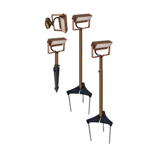 CAST Stake Mount Assembly w/ Medium Stem 4 in. Copper for Wash Lights