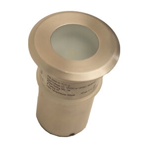 Recessed Mini Up Light 1W 10 Degree Narrow Spot w/ Black Mounting Polycarbonate Sleeve