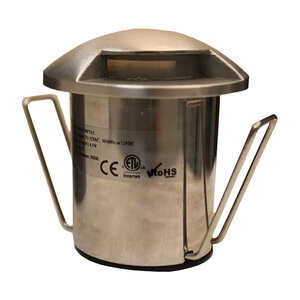 Recessed Mini Wall Two Sided Wash Light 3W w/ Black Mounting Polycarbonate Sleeve