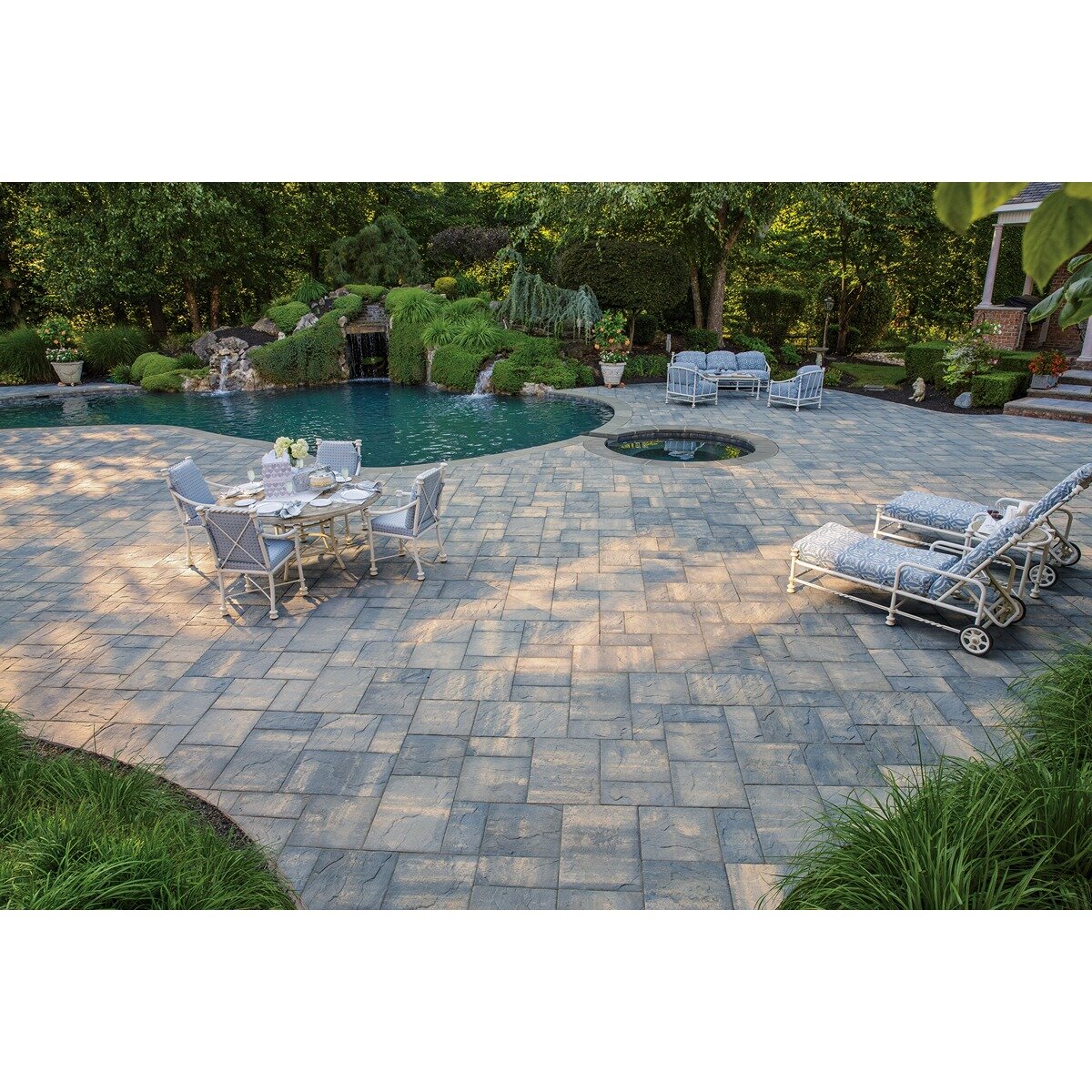 Cambridge Sherwood Ledgestone Paver 3 pc. Design Kit XL Limestone ...