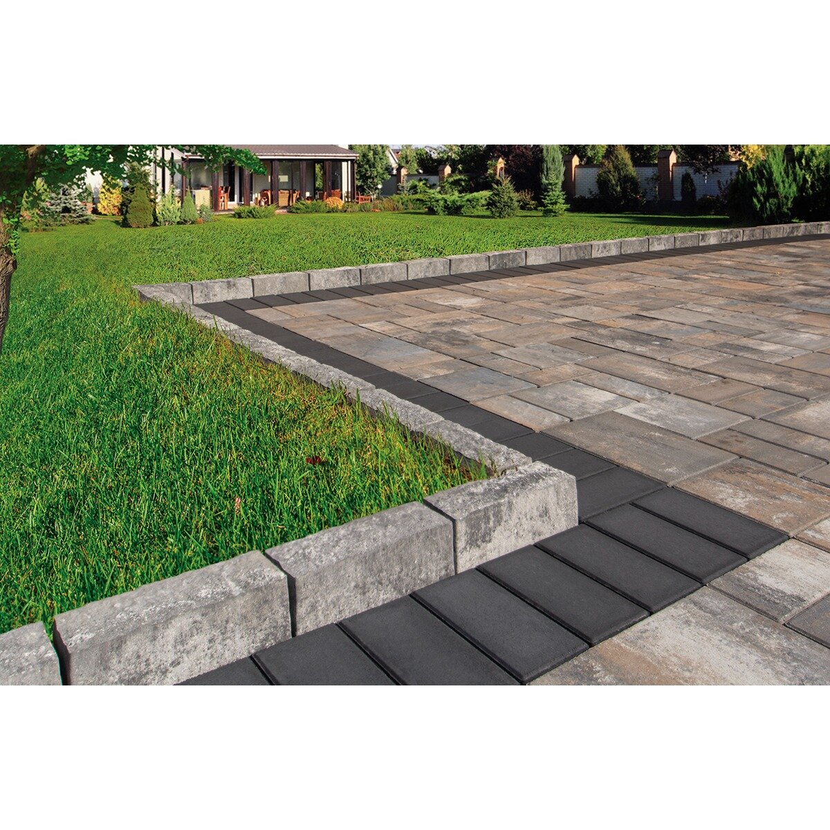 Belgard Curbstone landscape edging in multiple color blends