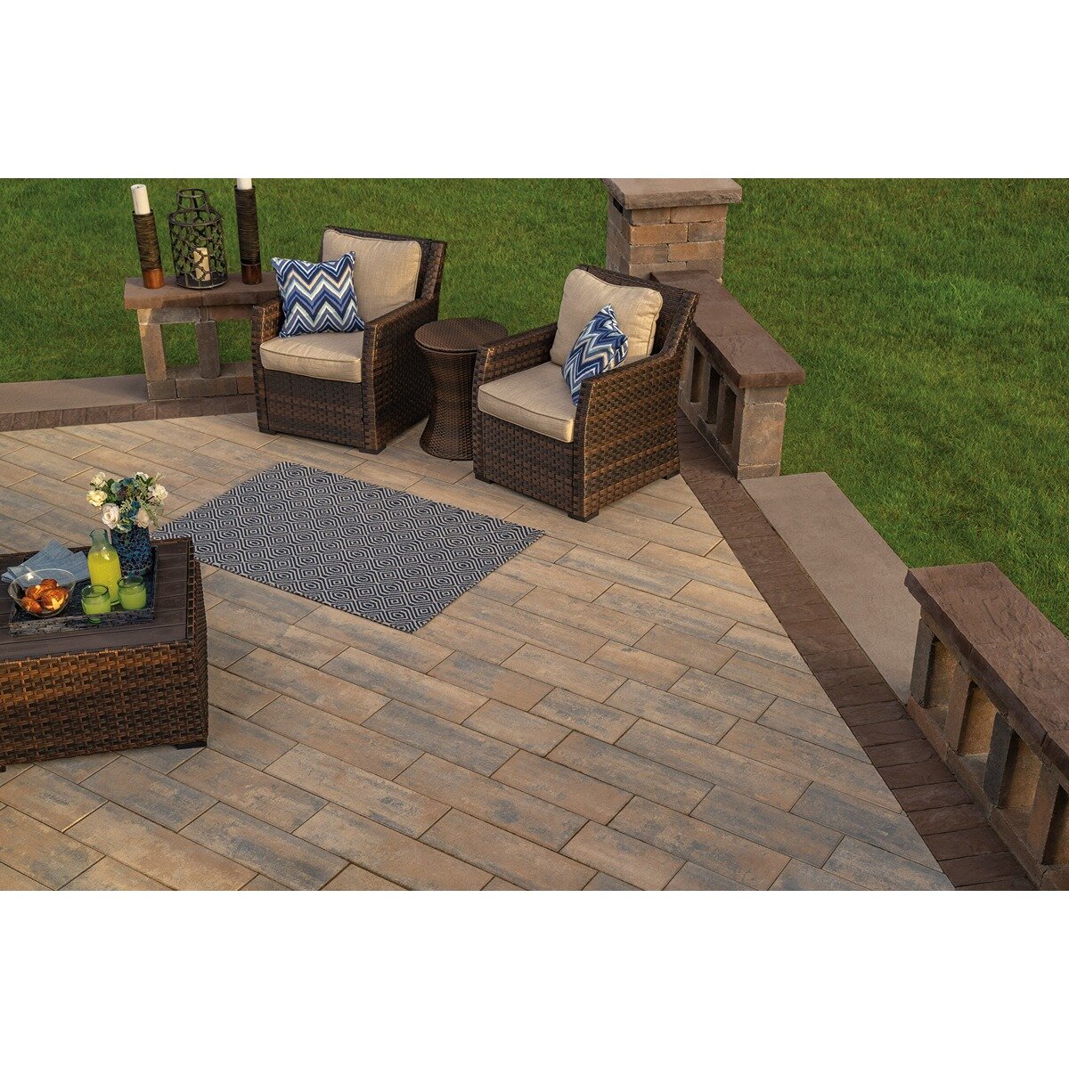 Cambridge Sherwood Nor Stone Paver 4 pc. Design Kit Driftwood (98 sq ...
