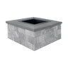 Cambridge Omega Smooth Square Fire Pit Kit Platinum 48 in. x 48 in. x 21 in.