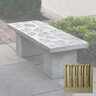 Campania Straight Bench Hydrangea Leaf English Moss 48-1/2 in. x 16 in. x 14 in.