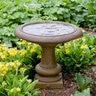 Birdbath Williamsburg Summer House Aged Limestone 16 in. x 14-3/4 in.