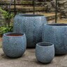 Campania Planter Sand Dollar Lg French Blue 16-1/4 in. x 16-1/4 in. x 15 in.