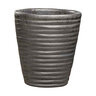Campania Planter Round Ruffle Sm Graphite 12 in. x 12 in. x 13 in.