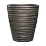 Campania Planter Round Ruffle Med Graphite 17 in. x 17 in. x 17 in.