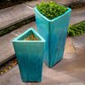 Campania Planter Triad Sm Antigua 10-3/4 in. x 10-3/4 in. x 19-3/4 in.