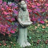 Campania Statue Oriental Maiden w/ Bowl Copper Bronze 13 in. x 9 in. x 31 in.