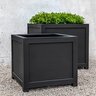 Oxford Square Planter Onyx Black Lite Lg 26-3/4 in. x 26-3/4 in.