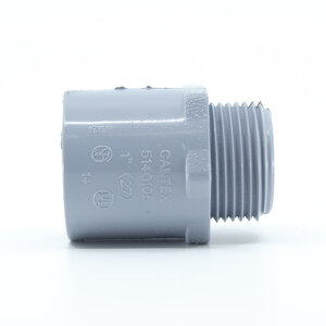 ELECT MALE ADAPTER 1 PVC ELECTRICAL FTNG.,Gray