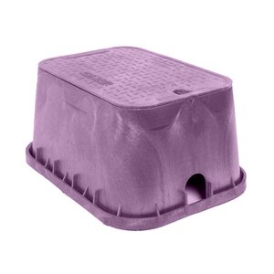 Carson Spec Valve Box Rectangle 12 in. x 20 in. x 12 in.H Purple Box/Purple Lid Overlapping RWDNDES