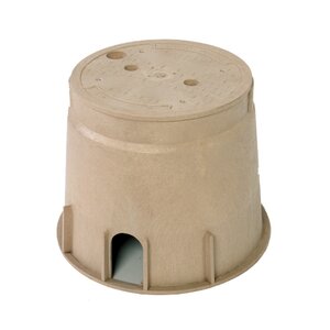 Carson Spec Valve Box Round 10 in. Tan Box/Tan Lid Overlapping ICV w/Bolt