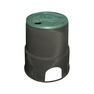 Carson TrussT Valve Box Round 6 in. Black Box/Green Lid Twist-on ICV