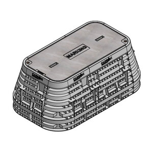 Carson Spec Valve Box Rectangle 24 in. x 48 in. x 18 in.H Gray Box/Gray Lid Overlapping Blank w/Bolt