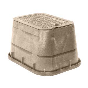 Carson Spec Valve Box Rectangle 14 in. x 19 in. x 12 in.H Tan Box/Tan Lid Overlapping ICV w/Bolt