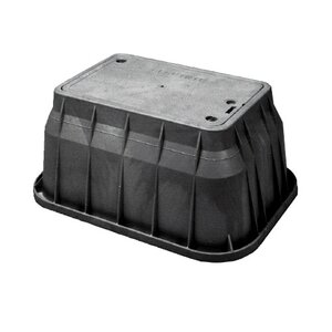 Carson Spec Valve Box Rectangle 13 in. x 24 in. x 15 in.H Black Box/Black Lid Drop-in ICV w/Bolt