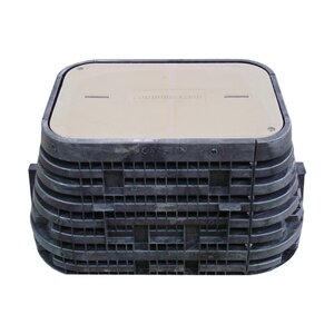 Carson Spec Valve Box Rectangle 24 in. x 36 in. x 24 in.H Gray Box/Gray Lid Drop-in Blank w/Bolt