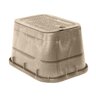 Carson Spec Valve Box Rectangle 14 in. x 19 in. x 12 in.H Tan Box/Tan Lid Overlapping ICV